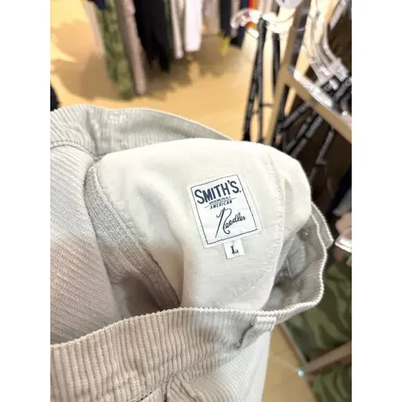 Needles x Smith's American Workwear Beige Corduroy Carpenter Painter Pants FW21